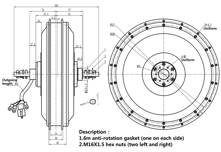 QS 273 V3 72v 8000W Ebike kit  - 72V 8000W Brushless Hub Motor recension och pris