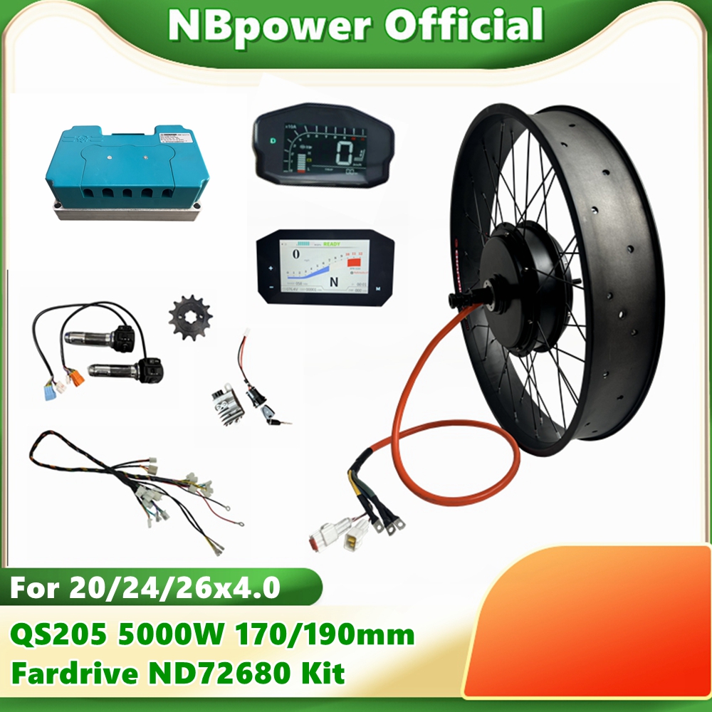 NBpower QS205 72V 5000W 170/19 - 5000W Hub Motor Kit 72V recension och pris