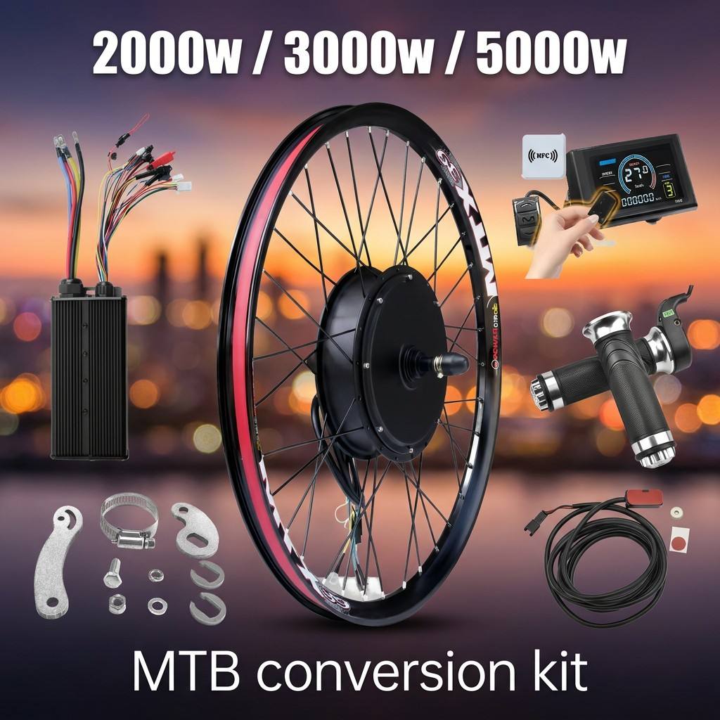 72V 5000W Ebike Kit with S966  - 5000W Hub Motor Kit 72V recension och pris