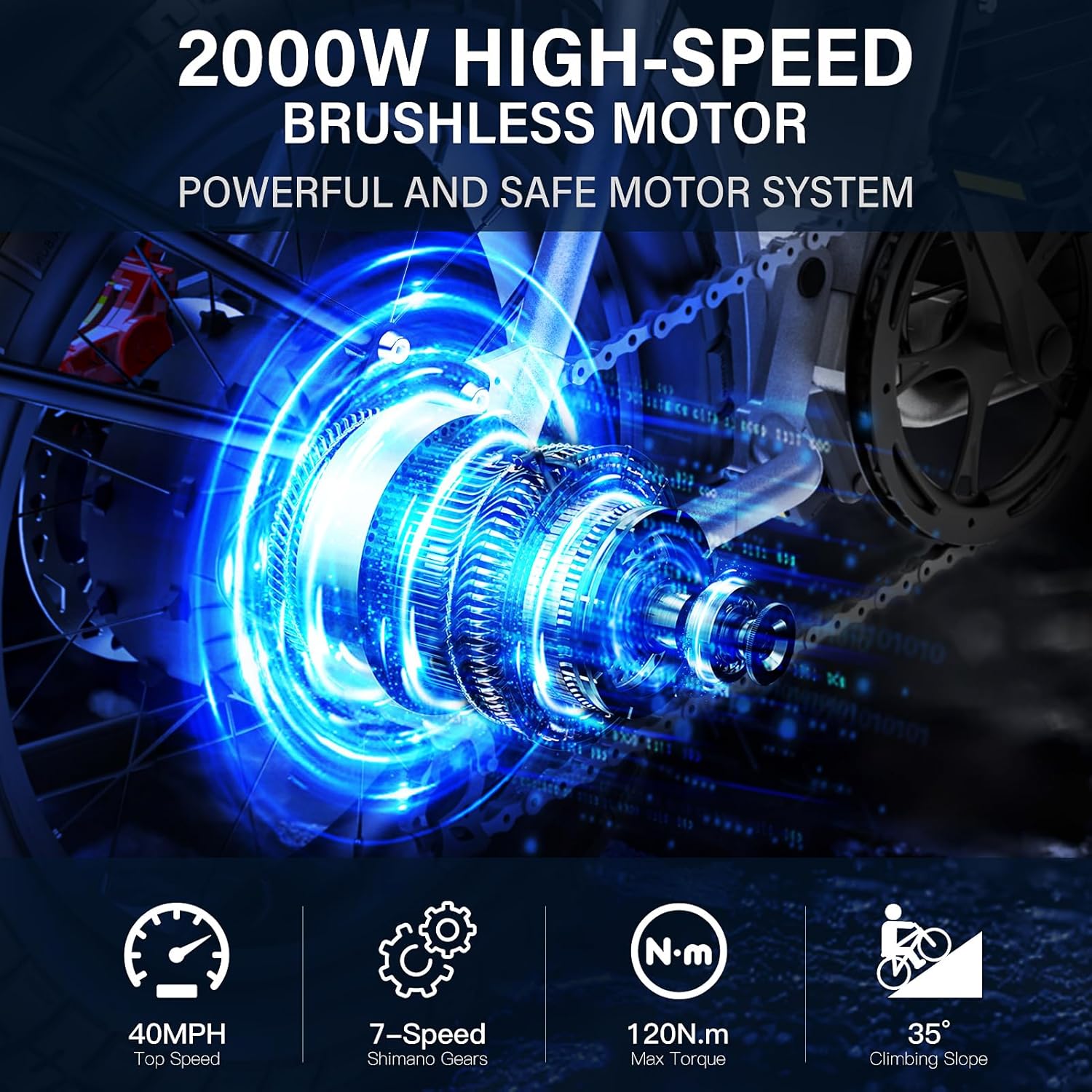Coswheel Electric Bike CT20S 2 - 48V 1500W Rear Hub Motor With Battery recension och pris